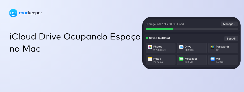 iCloud Drive Ocupando Espaço no Mac