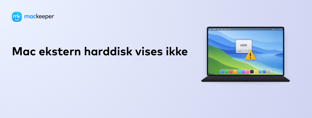 Mac ekstern harddisk vises ikke