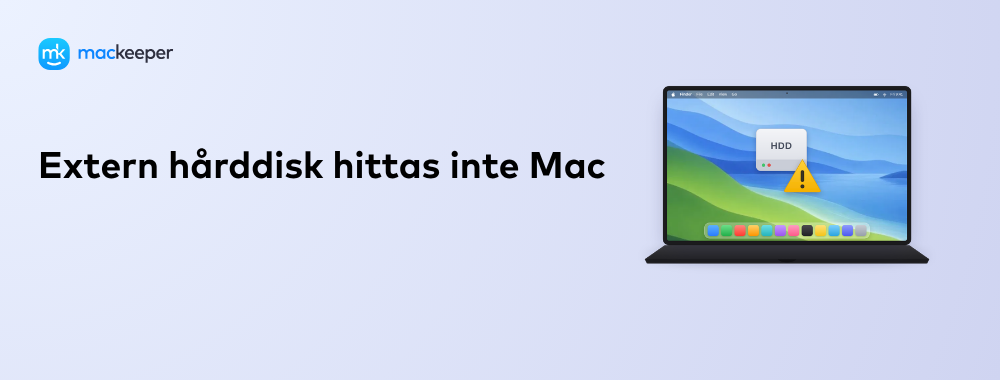 Extern hårddisk hittas inte Mac