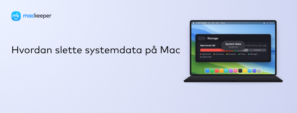 Hvordan slette systemdata på Mac