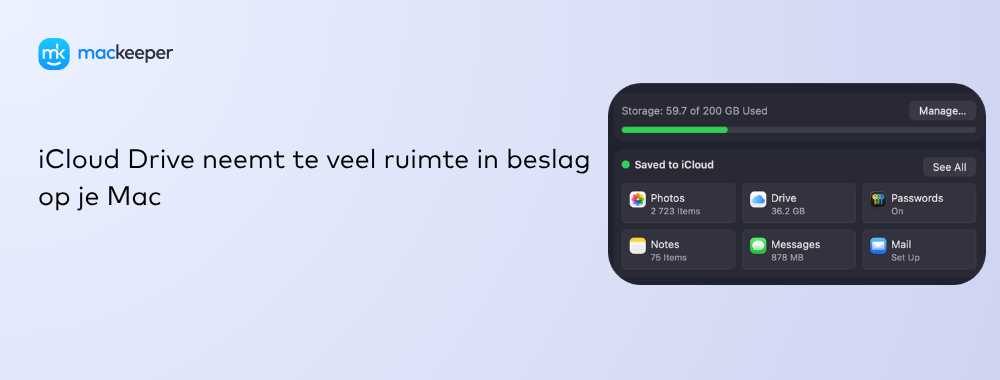iCloud Drive neemt te veel ruimte in beslag op je Mac