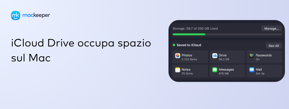 iCloud Drive occupa spazio sul Mac