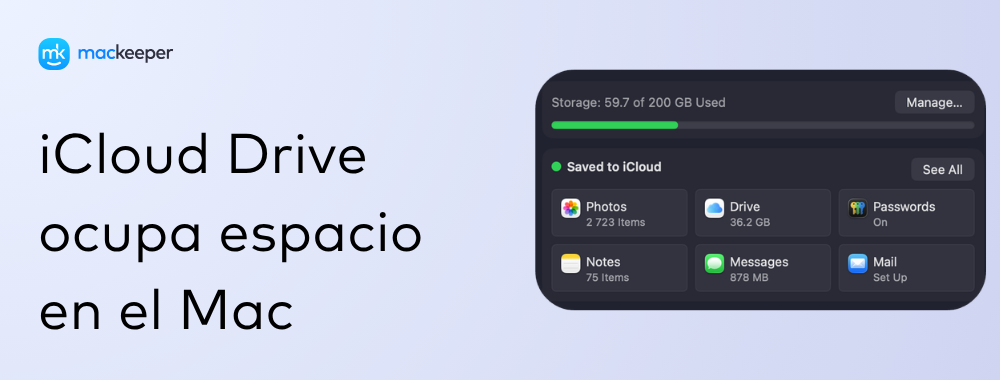 iCloud Drive ocupa espacio en el Mac