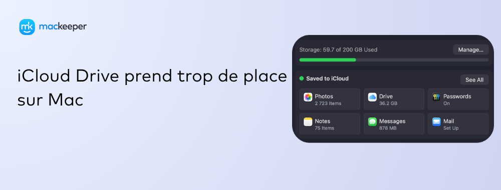 iCloud Drive prend trop de place sur Mac