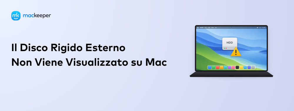 Il Disco Rigido Esterno Non Viene Visualizzato su Mac
