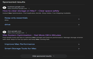 BEWARE! Suspicious ads appeared in Google search results which contain harmful content for Mac users