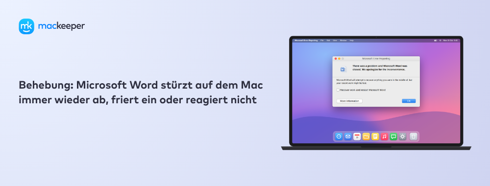Behebung: Microsoft Word stürzt auf dem Mac immer wieder ab, friert ein oder reagiert nicht