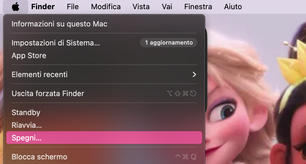 Se il cestino del tuo Mac non si svuota, prova a spegnere il Mac andando su menu Apple > Spegni. Poi usa la Modalità provvisoria.