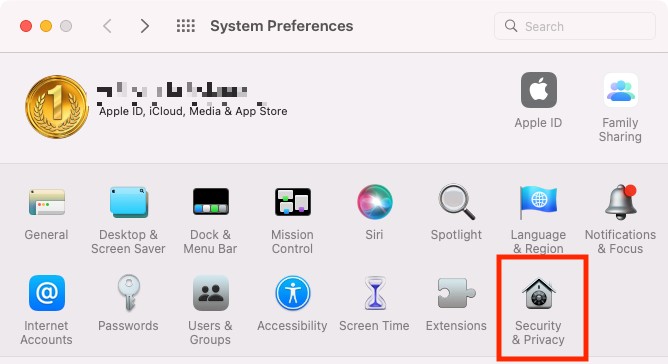 System Preferences > Security & Privacy System Preferences > Security & Privacy