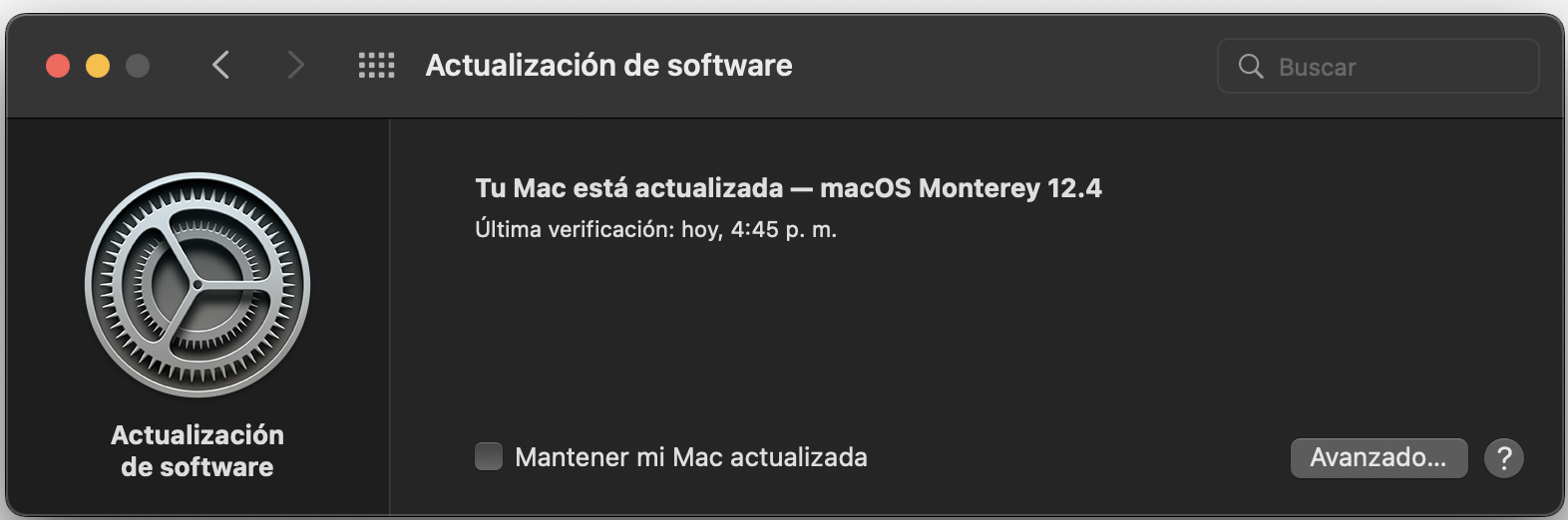 Preferencias del Sistema > Actualizar Ahora Preferencias del Sistema > Actualizar Ahora
