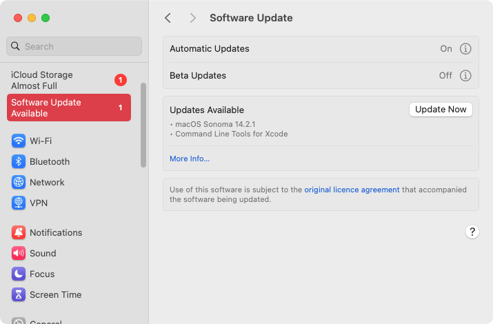 Check your System Settings to make sure that macOS is up to date. You should do this regularly to avoid issues, including problems with external drives. Check your System Settings to make sure that macOS is up to date. You should do this regularly to avoid issues, including problems with external drives.