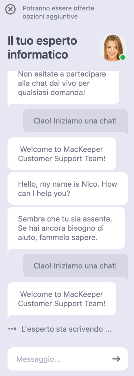 Inserisci il problema nella casella della chat live e attendi la risposta. Segui le istruzioni fornite per risolvere i problemi di FaceTime sul tuo Mac.