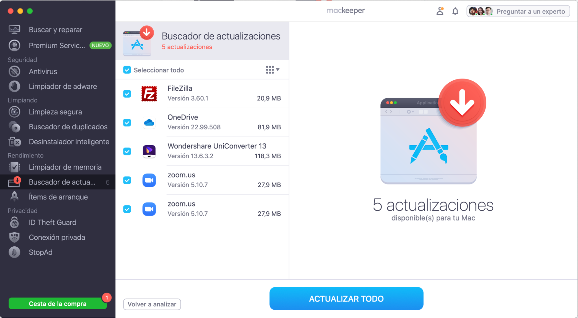 MacKeeper > Buscar Actualizaciones MacKeeper > Buscar Actualizaciones