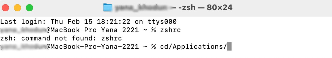 To delete Safari from Mac, using Terminal, first you'll need to enter cd/Applications/ into the Terminal window and press theReturn key.