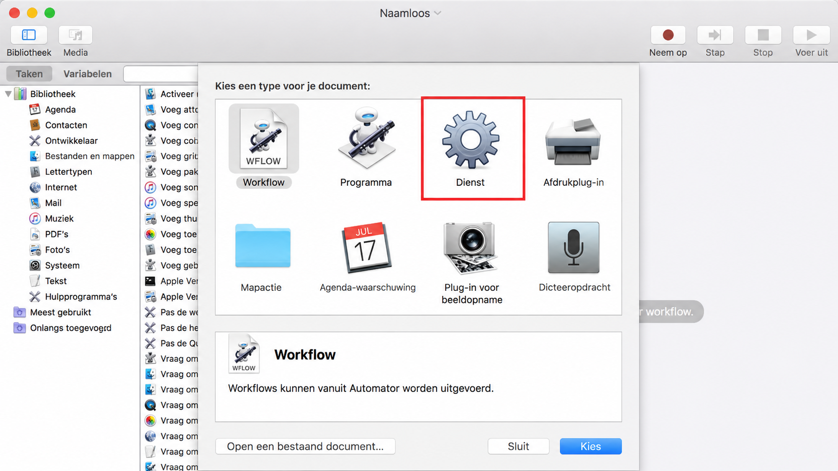 Verander HEIC naar JPG op Mac door naar Finder te gaan en Service te openen. Hier kun je het hele proces automatiseren. Op die manier hoef je je in de toekomst geen zorgen te maken.