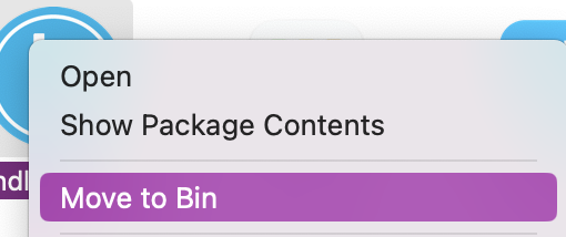 You should not be able to head back into your Applications Folder, in Finder, and move the app to your Trash Bin. Right-click and see if the option comes up.