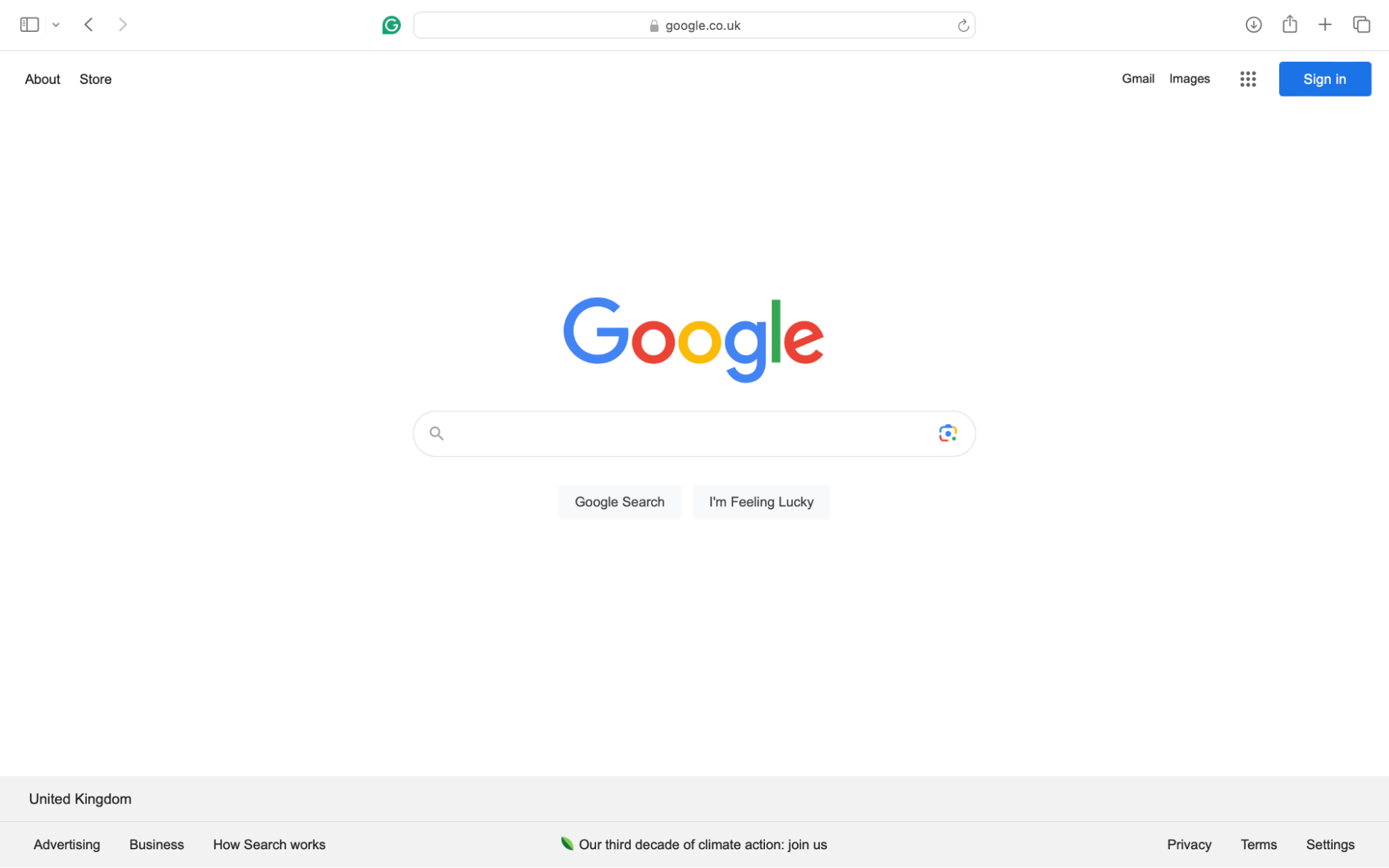 Abra qualquer página da web para verificar se a conexão com a internet está ativa.