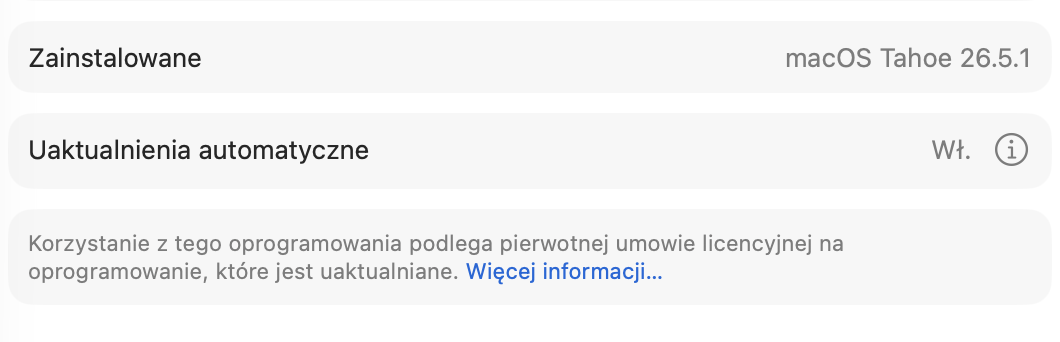 Kliknij opcję Aktualizacja oprogramowania i pozwól urządzeniu wyszukać dostępne aktualizacje. Możesz również włączyć lub wyłączyć Uaktualnienia automatyczne, aby urządzenie automatycznie sprawdzało dostępność aktualizacji.