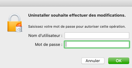 Saisissez le mot de passe de votre Mac pour désinstaller Avast Cleanup Saisissez le mot de passe de votre Mac pour désinstaller Avast Cleanup