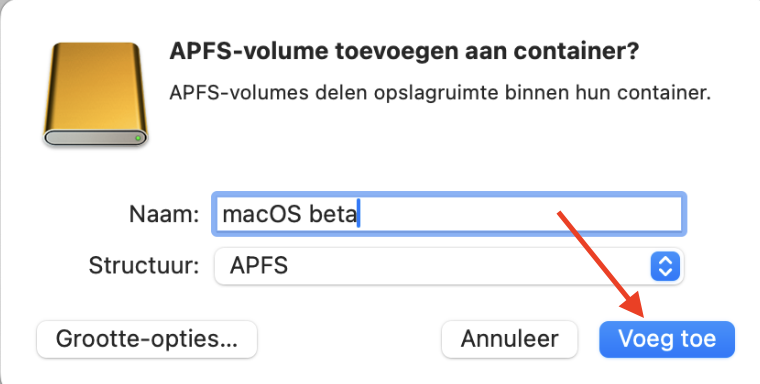 De  Time Machine-instellingen op Mac met de optie om een schijf te selecteren. Klik op Configureer schijf om gegevens van de ene Mac naar een andere Mac te klonen met Time Machine.