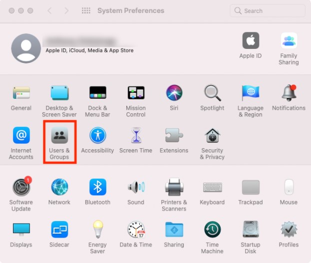 Click on Users and Groups Click on Users and Groups