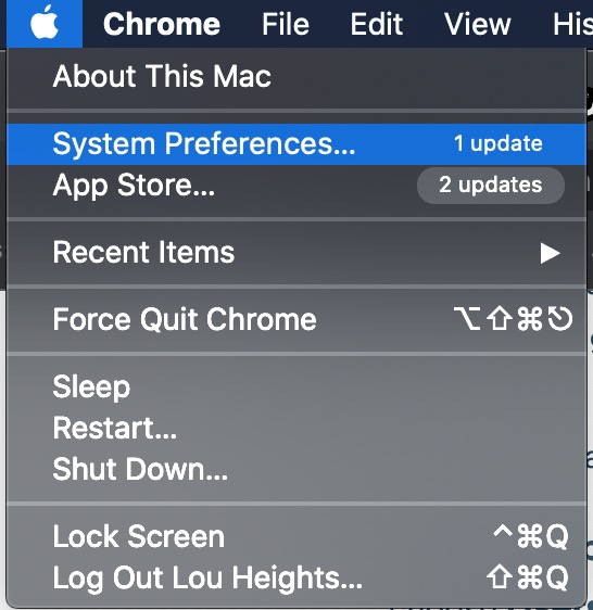 Apple Menu Drop-Down User Interface Apple Menu Drop-Down User Interface