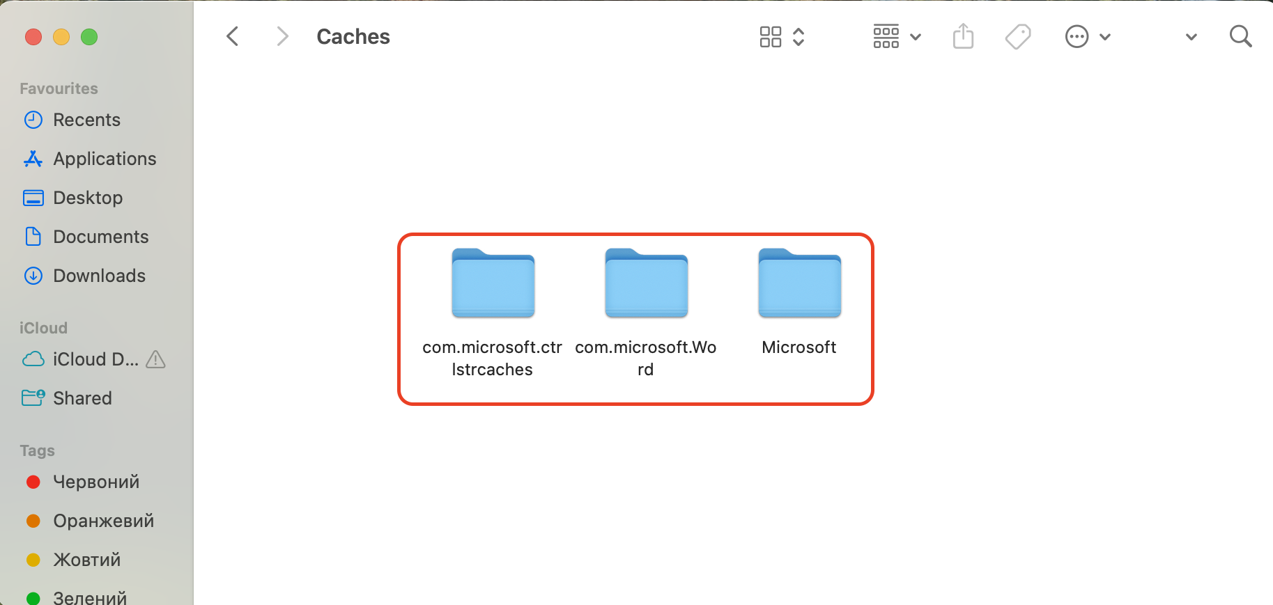 Remove all cache files located in the Word cache folder to clear corrupted temporary data that may be causing crashes or performance issues on your Mac.