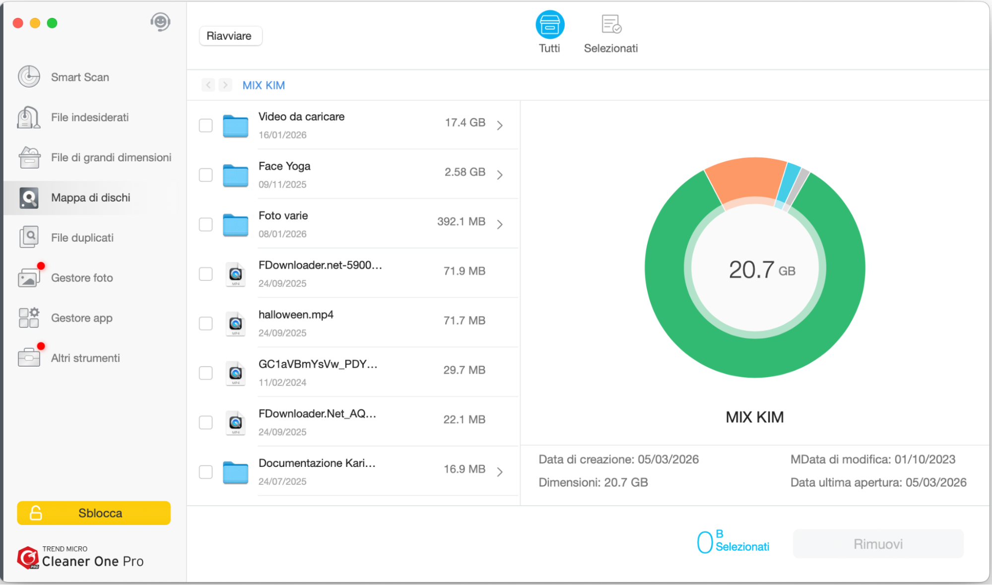 Cleaner One Pro ha un’altra funzione utile per ripulire il tuo Mac. È Mappa di Dischi, che ti permette di trovare facilmente la cache delle app e di rimuoverla con un paio di clic.