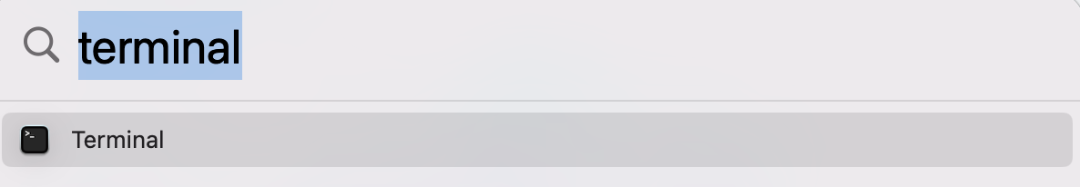 Faites réapparaître vos icônes de bureau via Terminal. Cliquez d'abord sur Finder et sélectionnez Applications > Utilitaires > Terminal. Vous pouvez sinon presser les touches Commande + barre d’espace pour activer la recherche Spotlight, écrire Terminal dans la zone de texte, et sélectionner l’application dans la liste qui s’affiche.