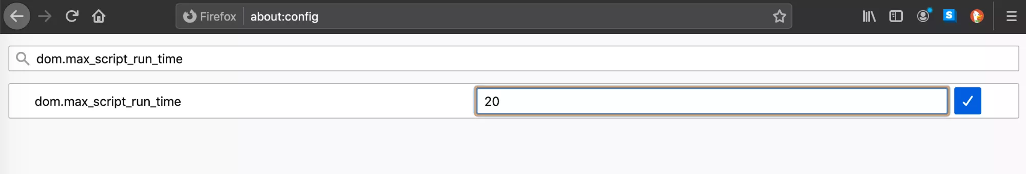 firefox search bar with m.max_script_run_time