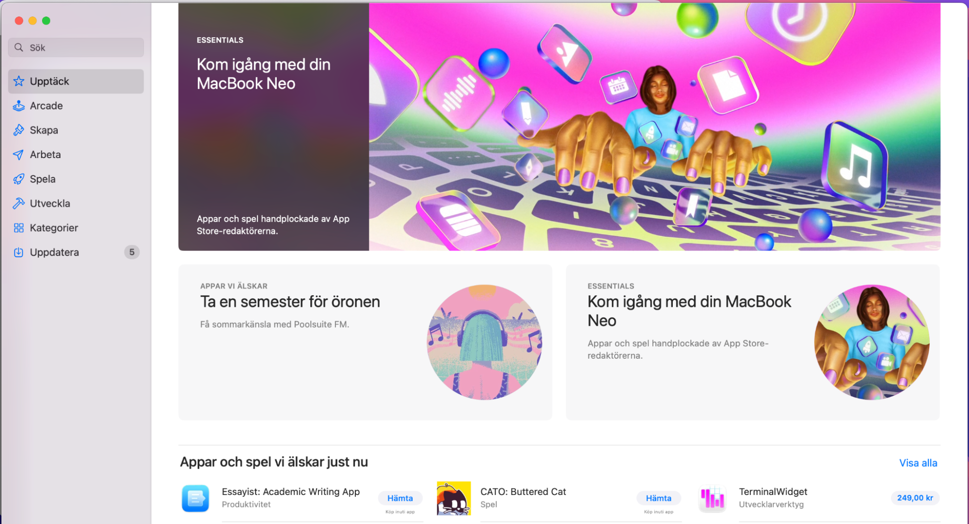Om du vill uppdatera alla dina installerade appar på en gång för att optimera din Mac kan du gå in i App Store och hantera alla dina uppdateringar samtidigt genom att öppna fliken Uppdatera.