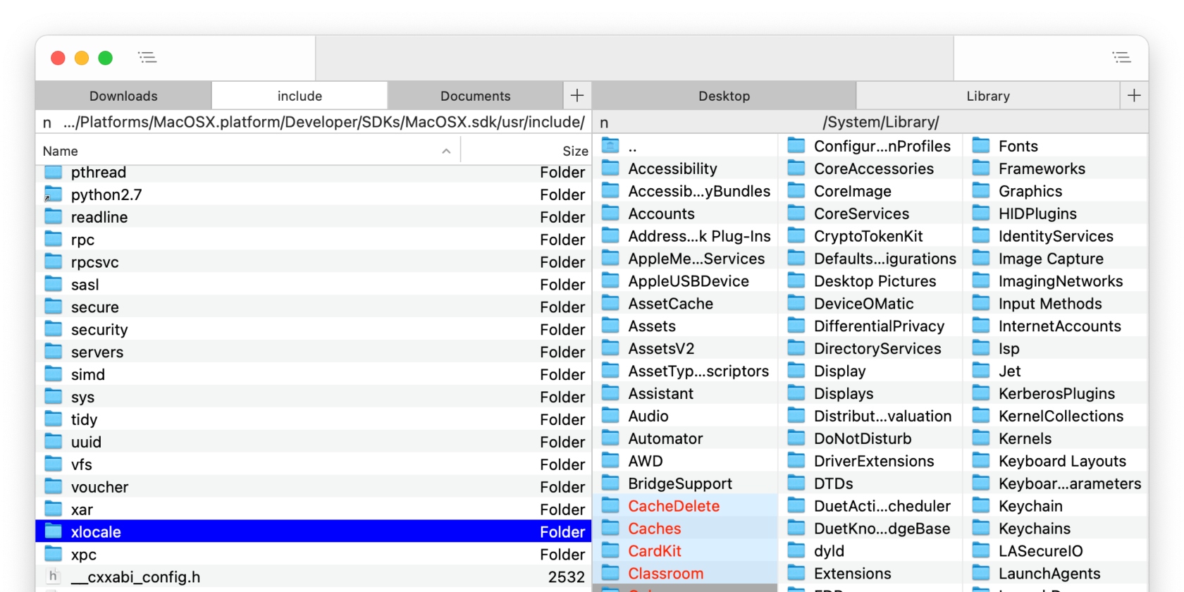 Nimble Commander interface showing various tabs and folders https://magnumbytes.com/