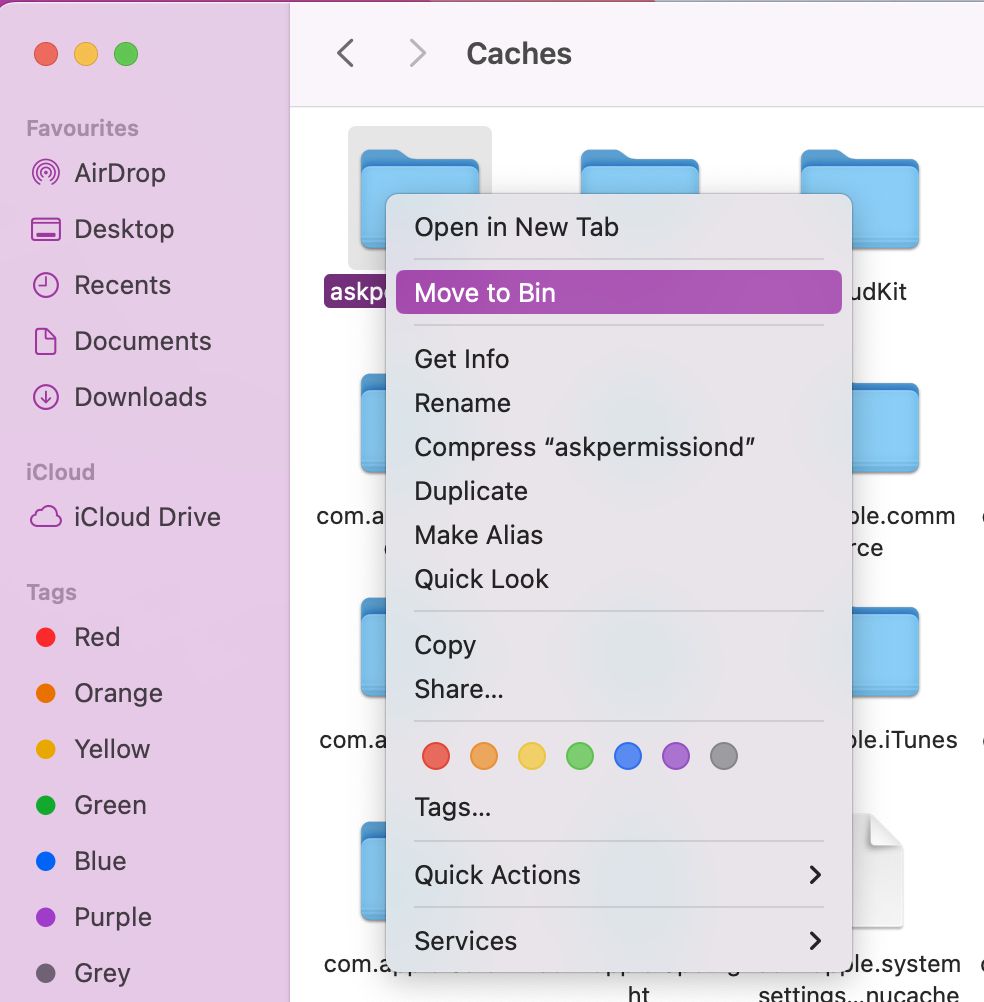 In your Finder Library, look through your folders for any cache or junk files that you no longer need. Move them to your Bin to free up more resources and RAM.