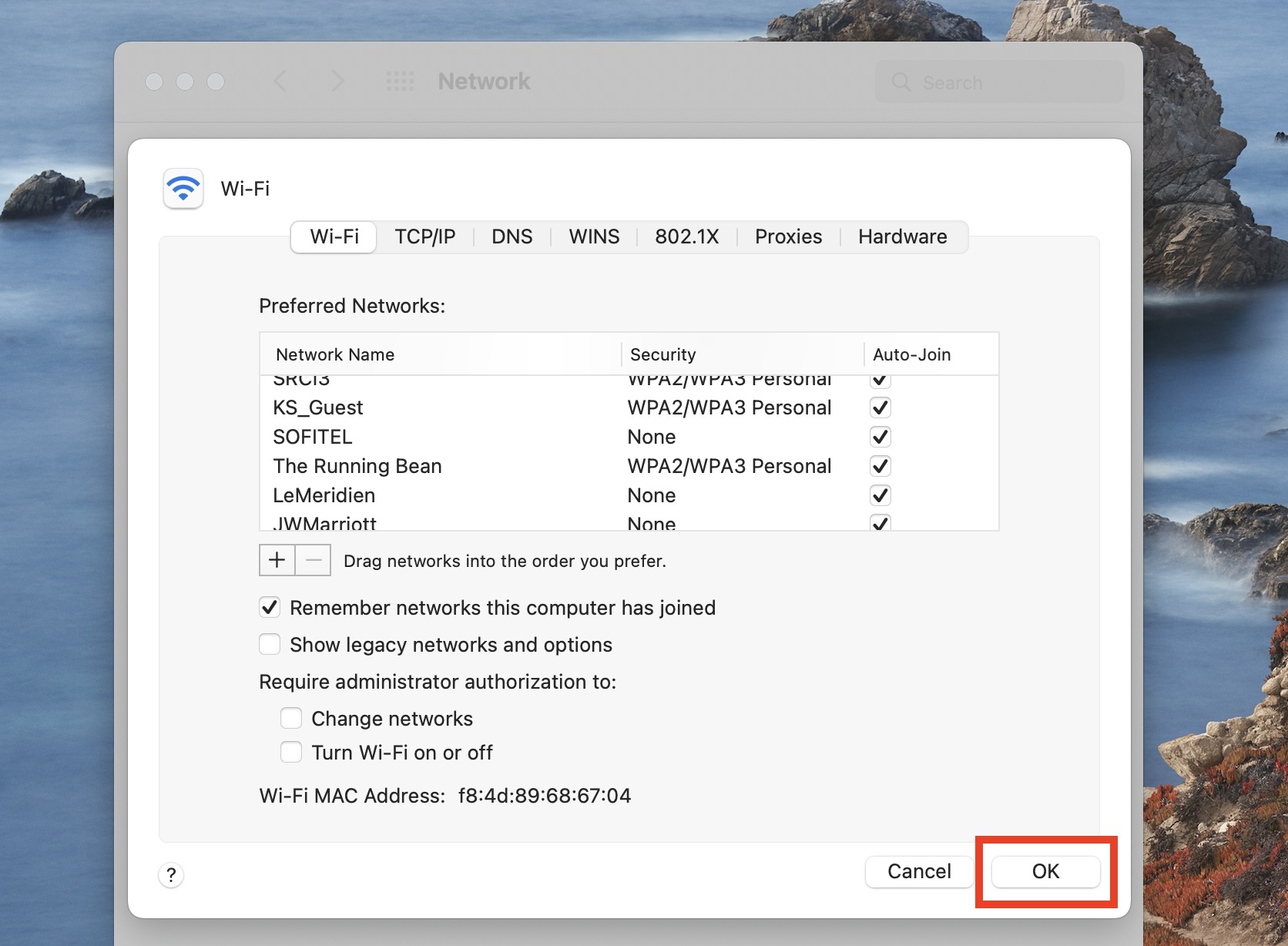 Confirm Wi-Fi settings Confirm Wi-Fi settings