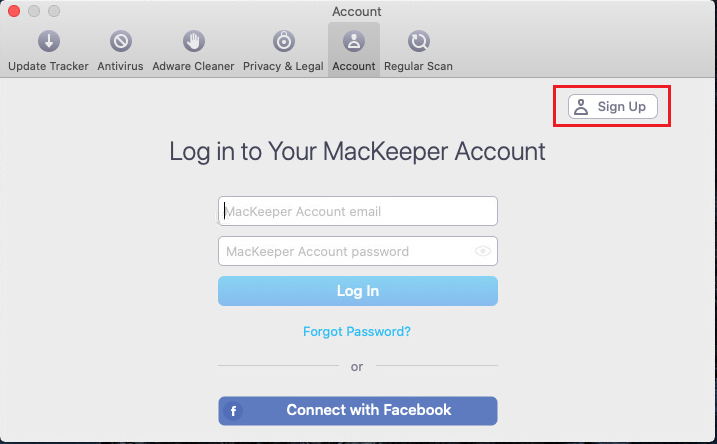 Sign Up button Sign Up button