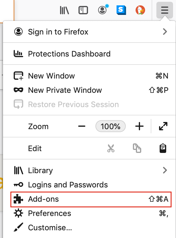 find firefox addons button in firefox menu find firefox addons button in firefox menu