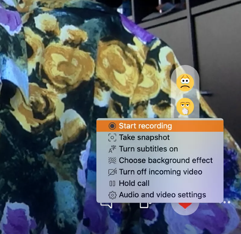 start screen recording in skype