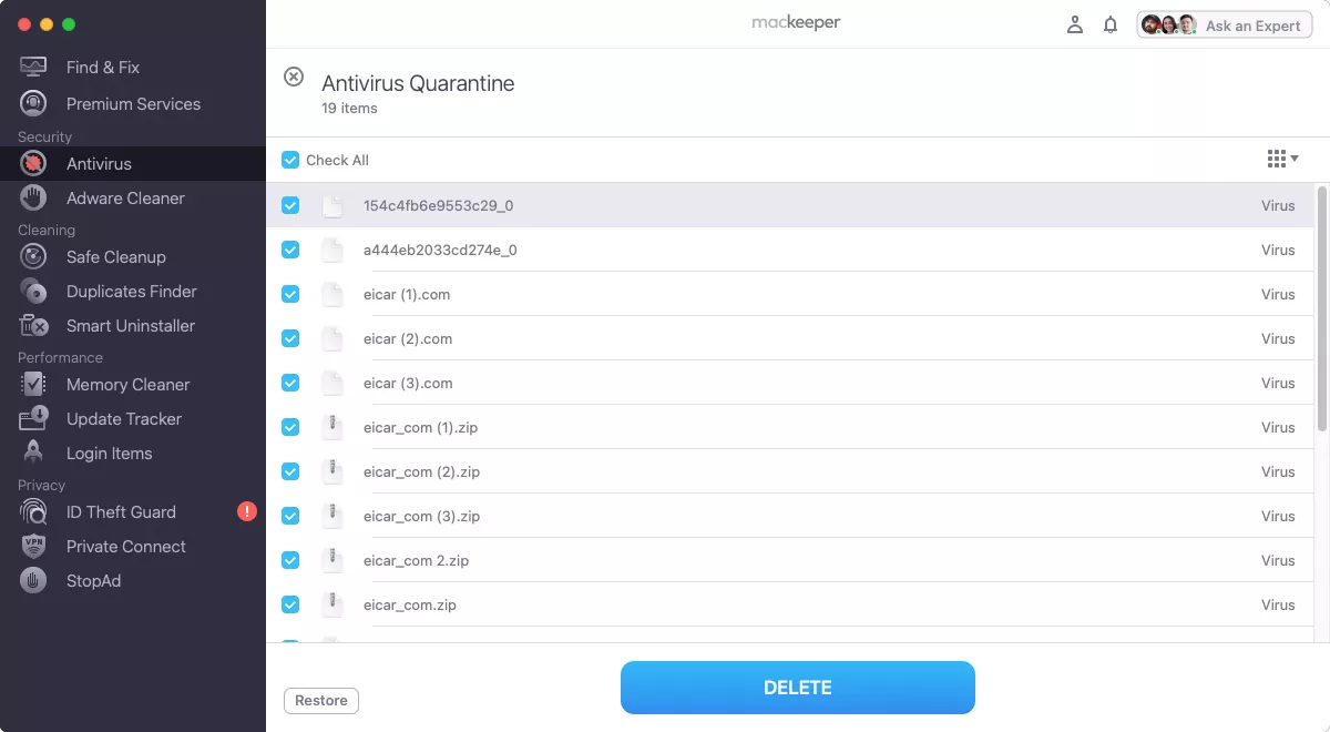 mackeeper antivirus quarantine