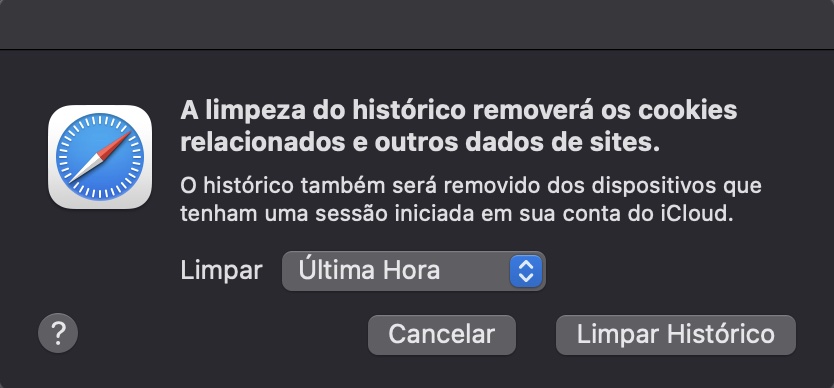 Você pode então escolher o intervalo de tempo preferido para que seu Mac limpe o histórico de navegação do Safari. Depois de escolher o intervalo, clique no botão Limpar Histórico e aguarde alguns instantes para que seu Mac otimize o dispositivo.