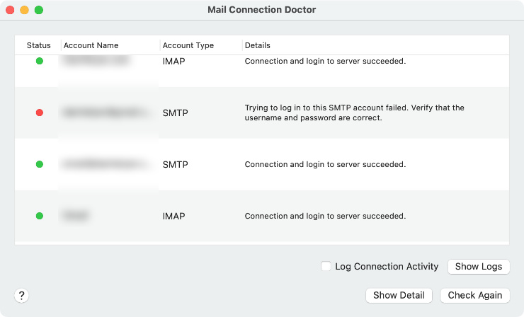 Mail Connection Doctor