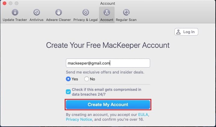Create My Account Create My Account