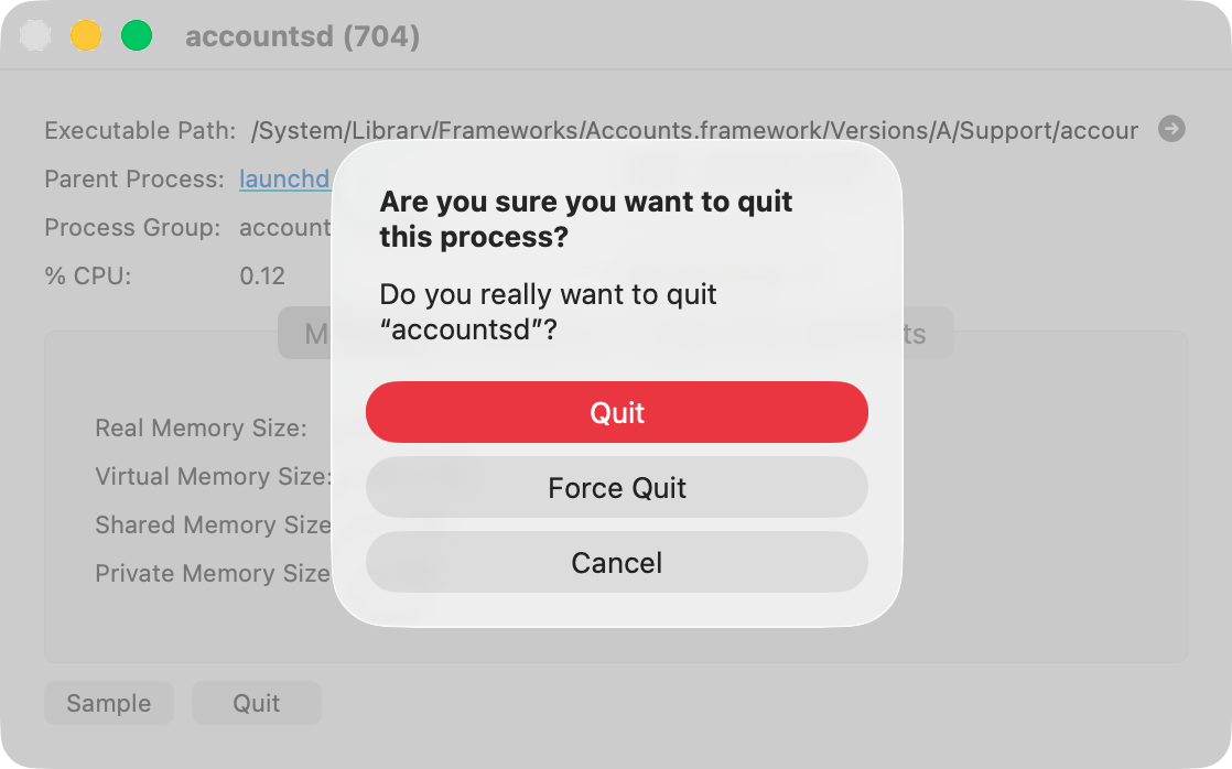 Now, you'll be given three options: 'Quit', 'Force Quit', and 'Cancel'. To make sure that ShotScribus is no longer running, we suggest selecting the 'Force Quit' option.