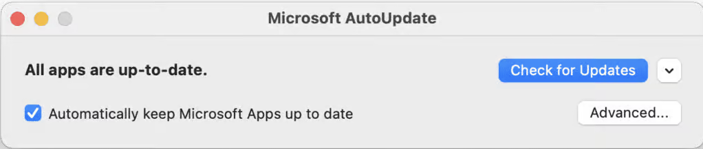 To check for Microsoft Word updates, open Word and go to the Menu bar. Click on Help and then press Check for Updates. If any are available follow the onscreen instructions. Updating the app should help fix any slowness or lagging.