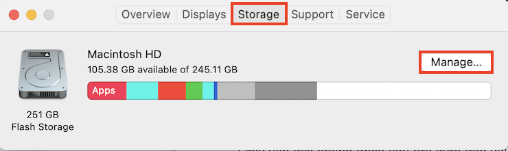 To remove the files taking up space on your Mac, go to your Mac’s Storage window, appearing after selecting the Apple menu > About This Mac, to see the details and decide on which files to delete by clicking on the Manage option. To remove the files taking up space on your Mac, go to your Mac’s Storage window, appearing after selecting the Apple menu > About This Mac, to see the details and decide on which files to delete by clicking on the Manage option.