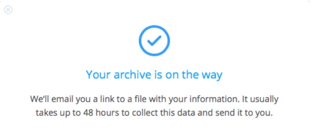 Copy of data confirmation Copy of data confirmation