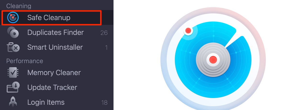 how to select safe cleanup on mackeeper