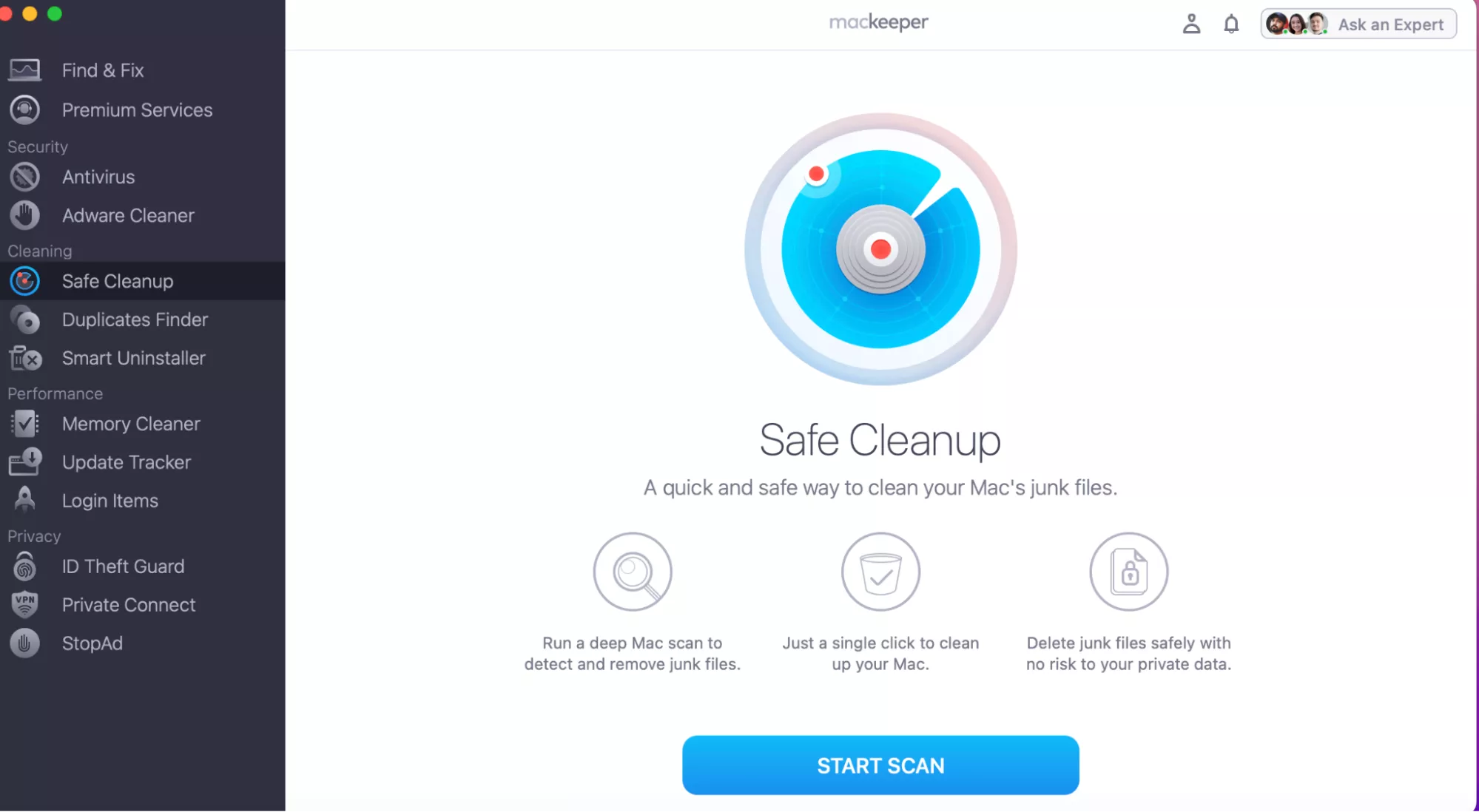 You can also optimize your Mac after updates by clearing all cache or junk files off your system, You can do this with manual deletion but a third party is more reliable. MacKeppers Safe Cleanup can scan for unnecessary cache and junk to remove safely from your system.