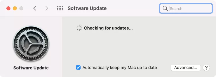 Automatically keep my Mac up to date box ticked