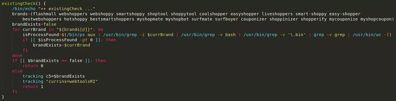 A section of code from OSX.Bundlore on Mac that shows how the adware installs its ad delivery component.