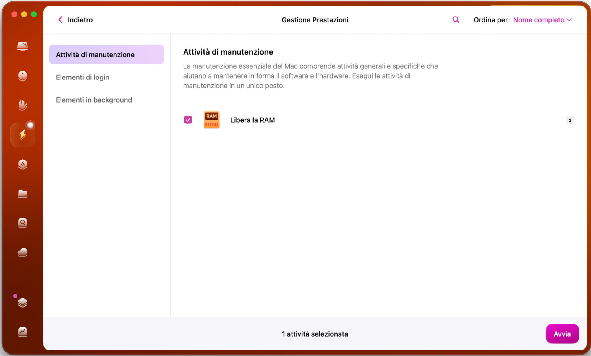 Al contrario, ora puoi vedere l’app CleanMyMac con uno strumento di manutenzione simile chiamato Libera la RAM. Questo confronto è pensato per farti scegliere tra le app di pulizia concorrenti e decidere quale interfaccia e gamma di strumenti preferisci.